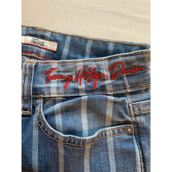 Tommy Hilfiger Women's High Rise Skinny Jeans Striped Blue Size 0 - Picture 4 of 13